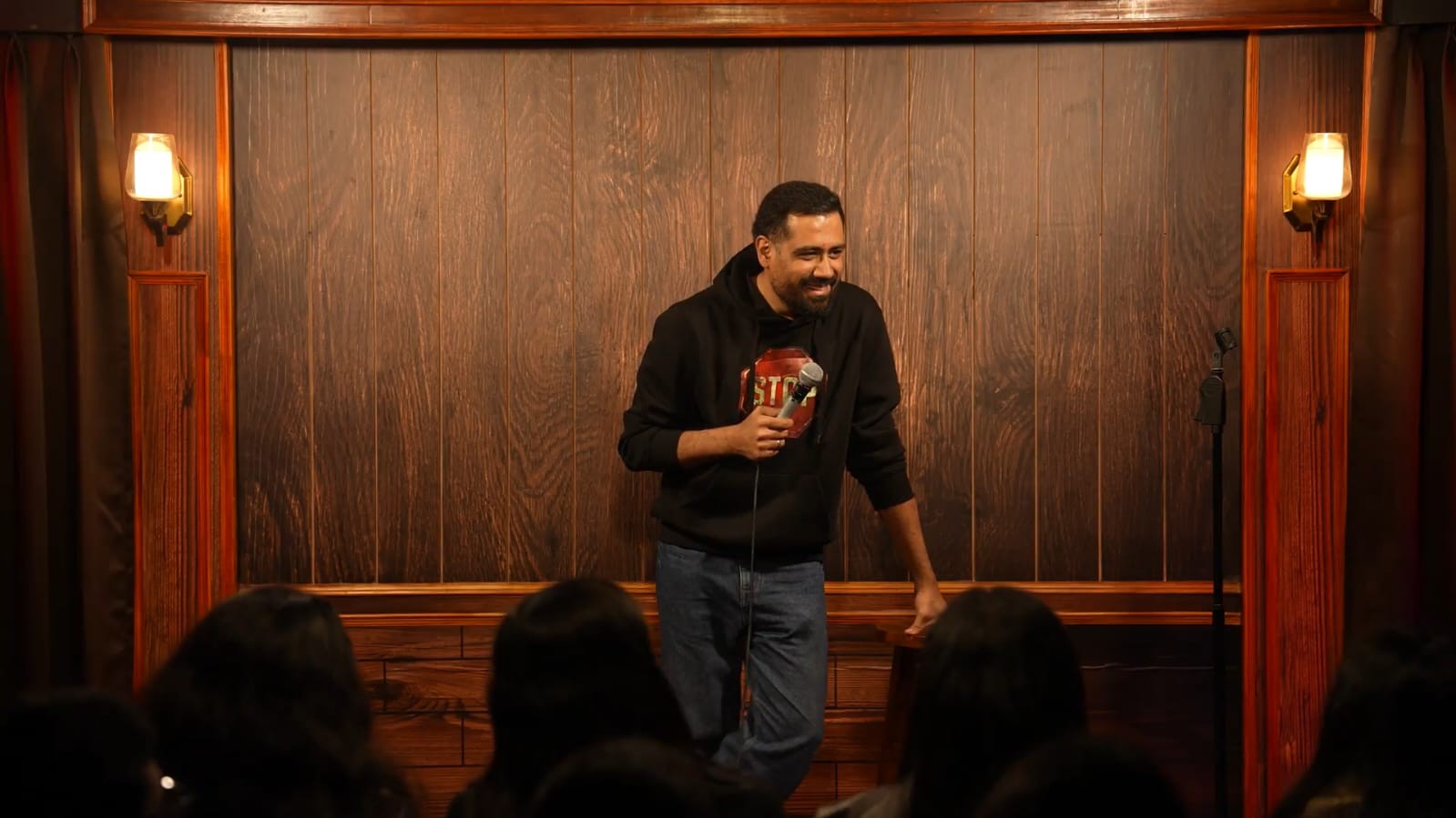 Couples and friends enjoying comedy night in Noida